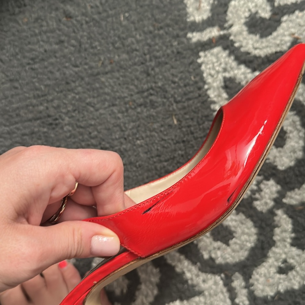 L.K. Bennett Patent Red Pumps - Picture 5 of 5